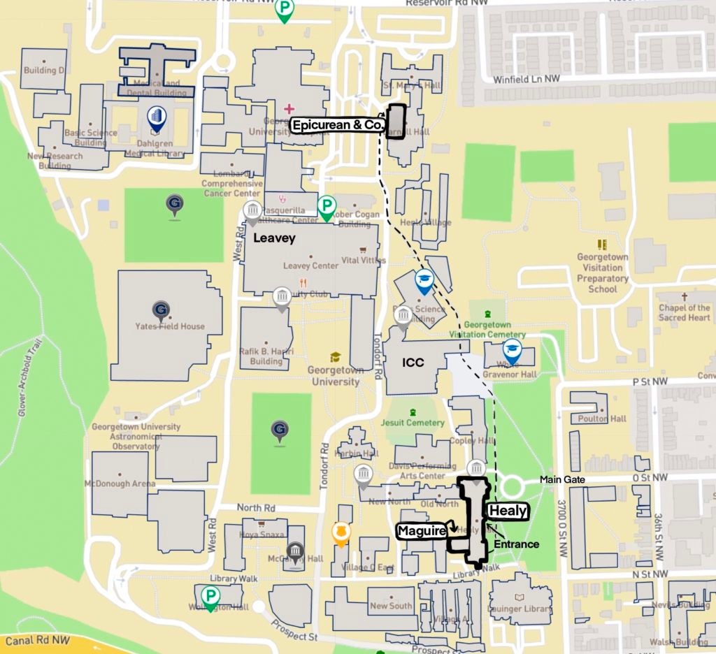 Campus Map And Dining Options Department Of Spanish And